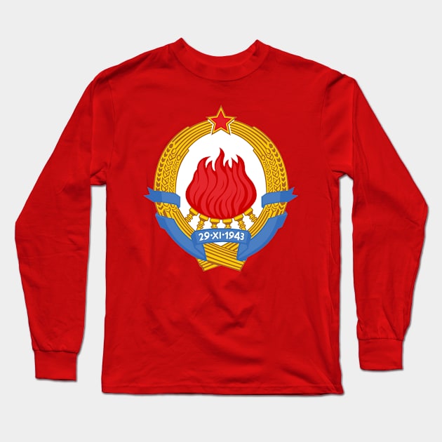 Yugoslavia CoA Long Sleeve T-Shirt by Historia